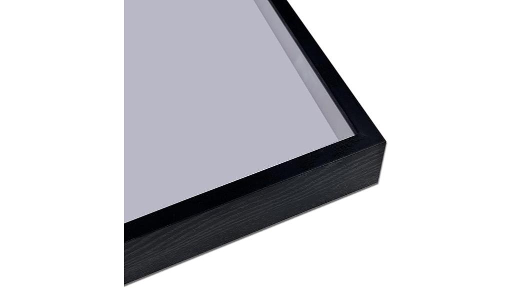 20 inch black wooden frame