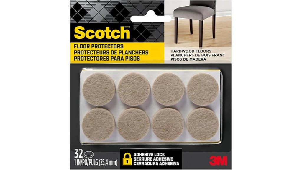 32 beige scotch felt pads