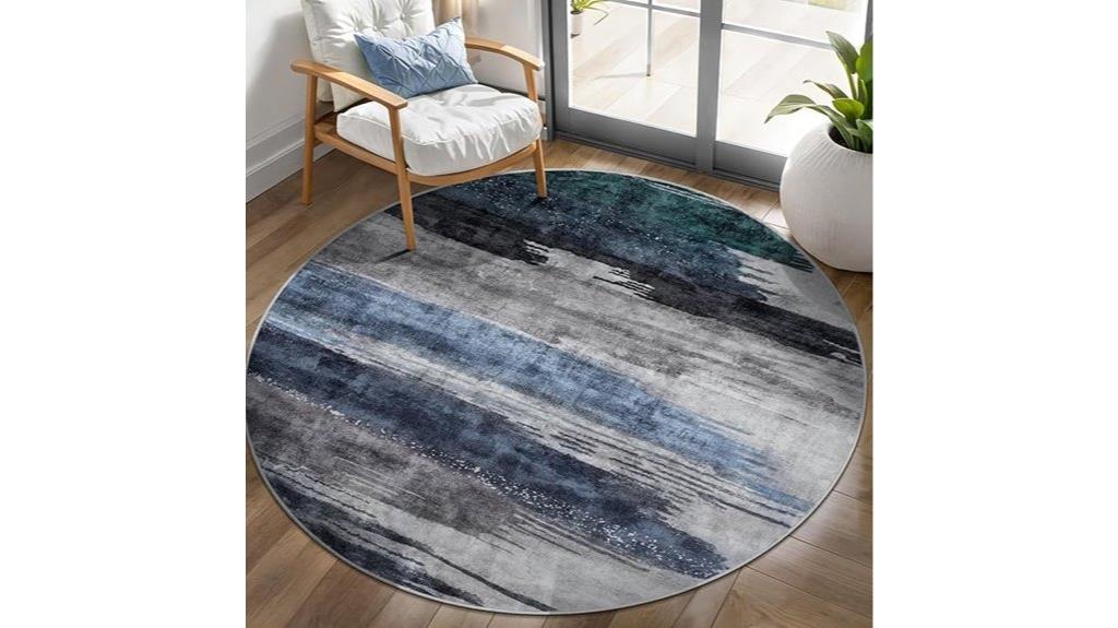 4ft washable round rug