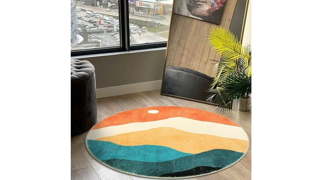 5 ft round bedroom rug