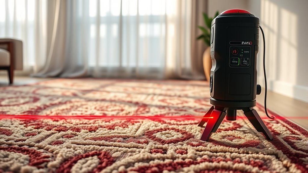 accurate laser rug placement