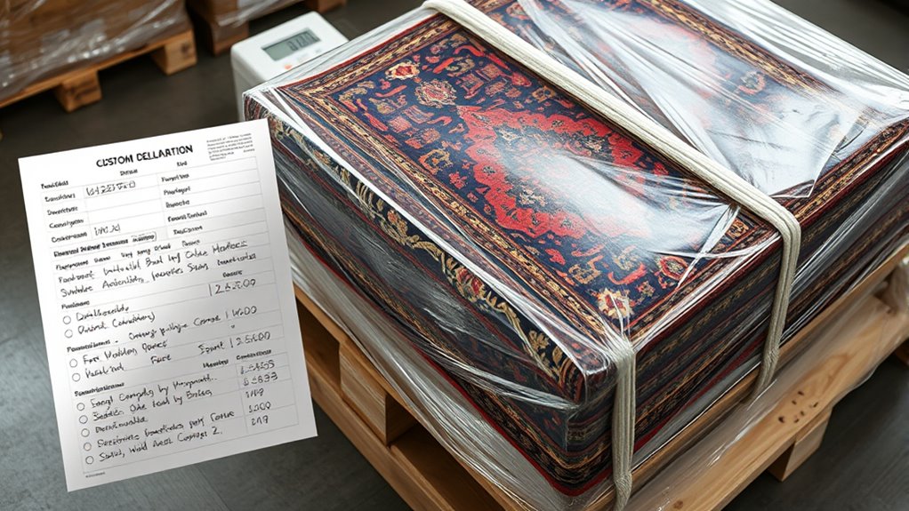 accurate rug customs declaration