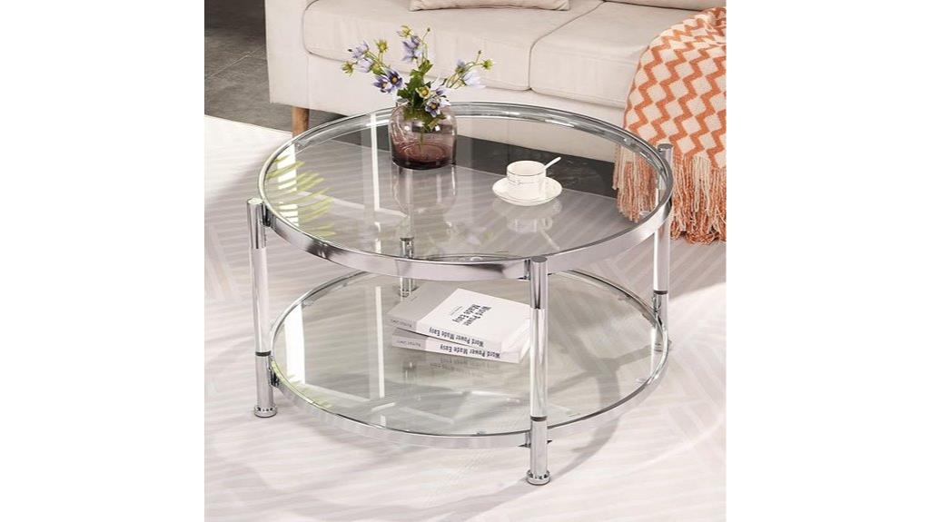 acrylic glass coffee table