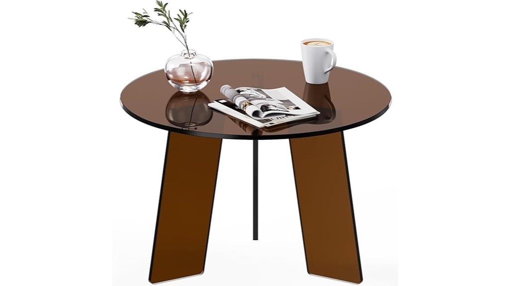 acrylic round coffee table