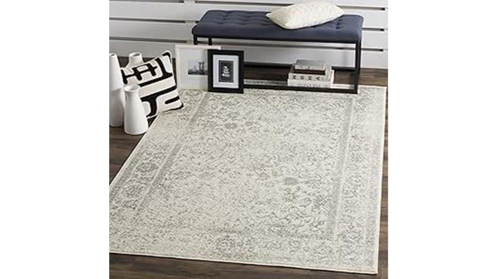 adirondack ivory silver rug