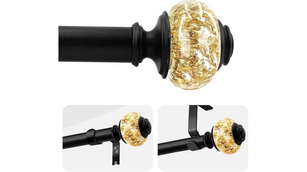 adjustable 1 inch curtain rods
