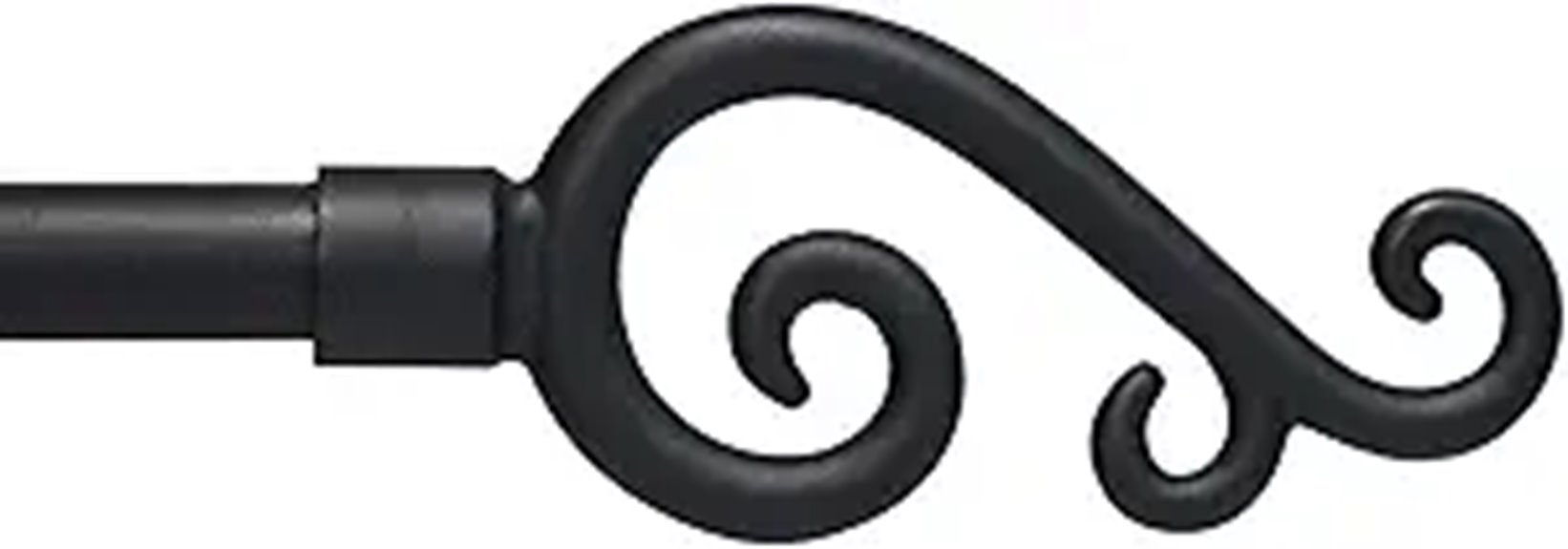 adjustable black curtain rod