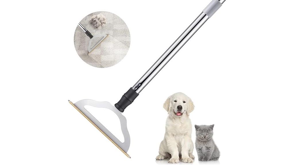 adjustable carpet pet rake