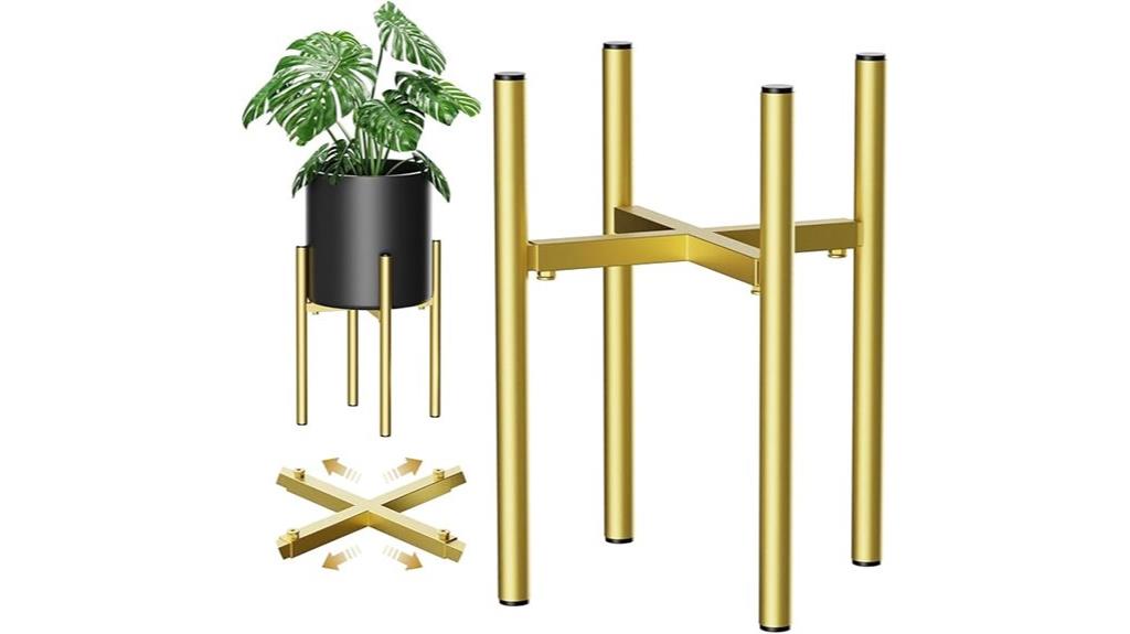 adjustable gold indoor stands