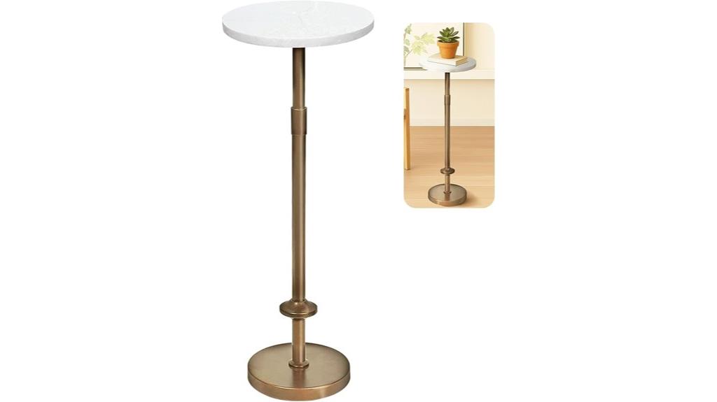 adjustable marble drink table