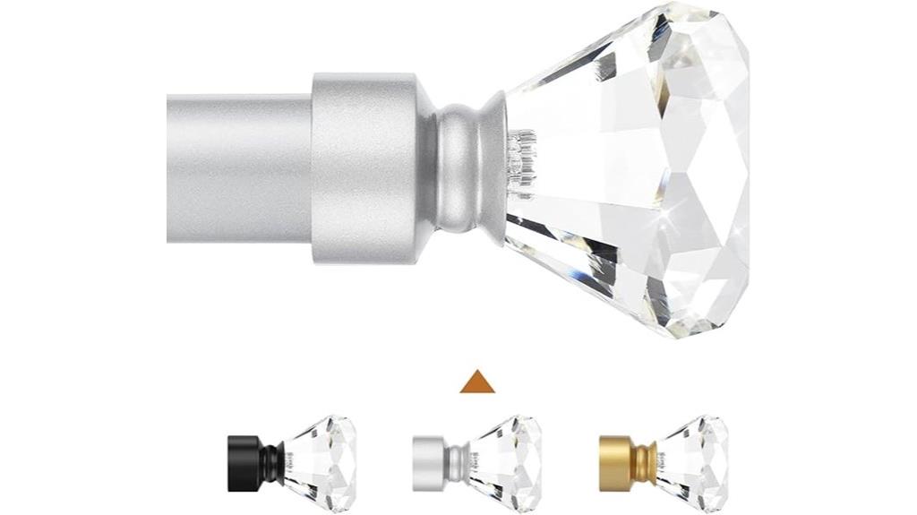 adjustable satin nickel curtain rod