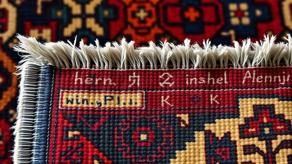 ancient rug marking techniques