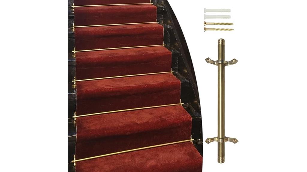 antique brass round stair rods