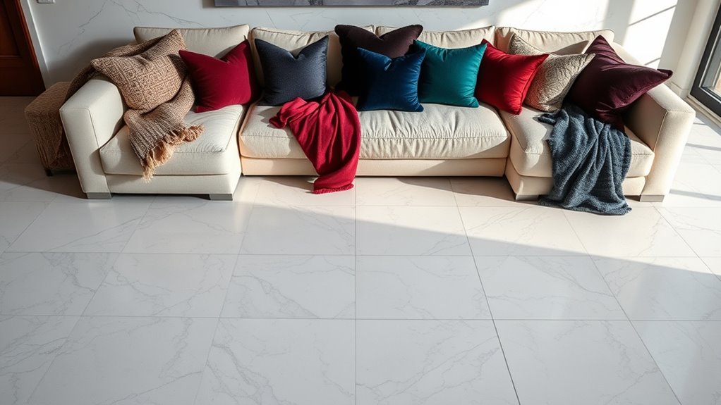 arrange cushions for balance