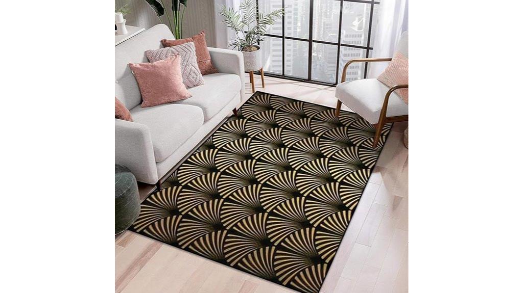 art deco rug non slip