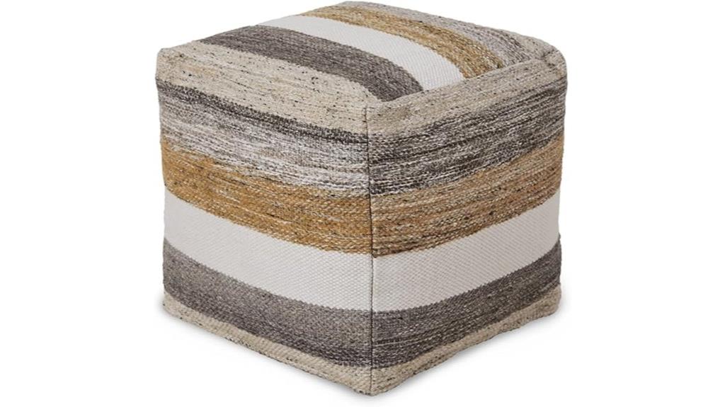 ashley josalind wool pouf
