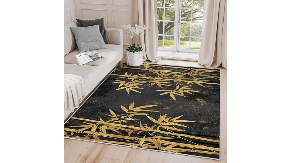 bamboo rug 3x4 non slip