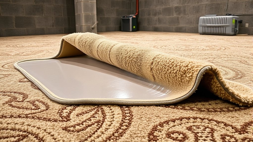 basement rug moisture protection