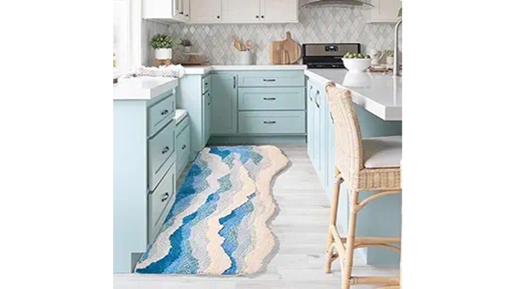 beach wave nautical rug