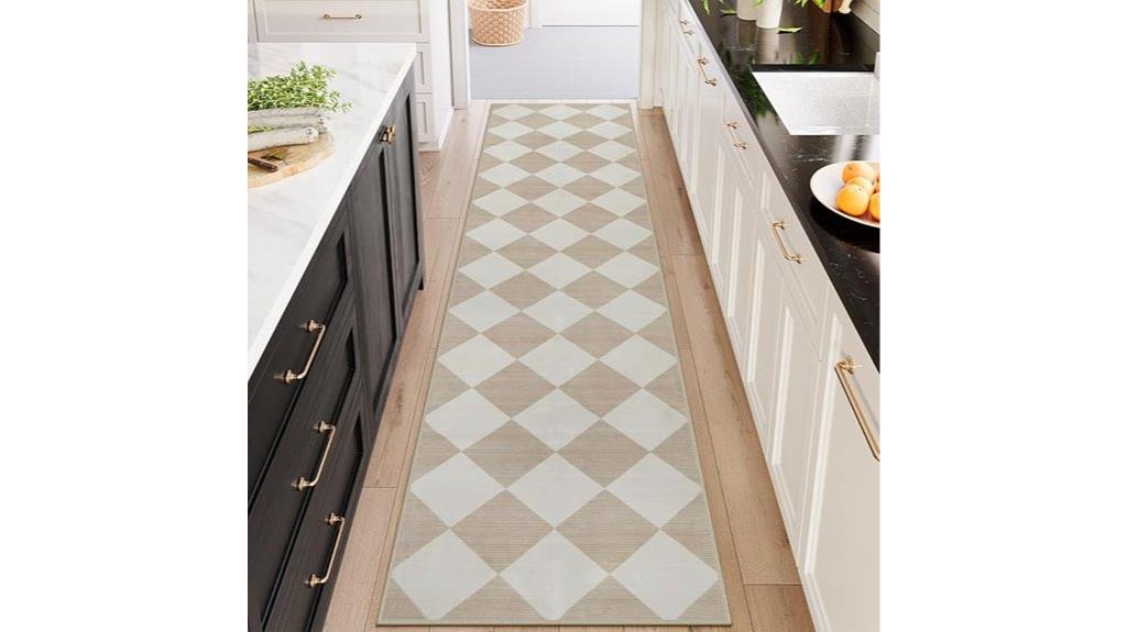 beeiva checkered hallway runner
