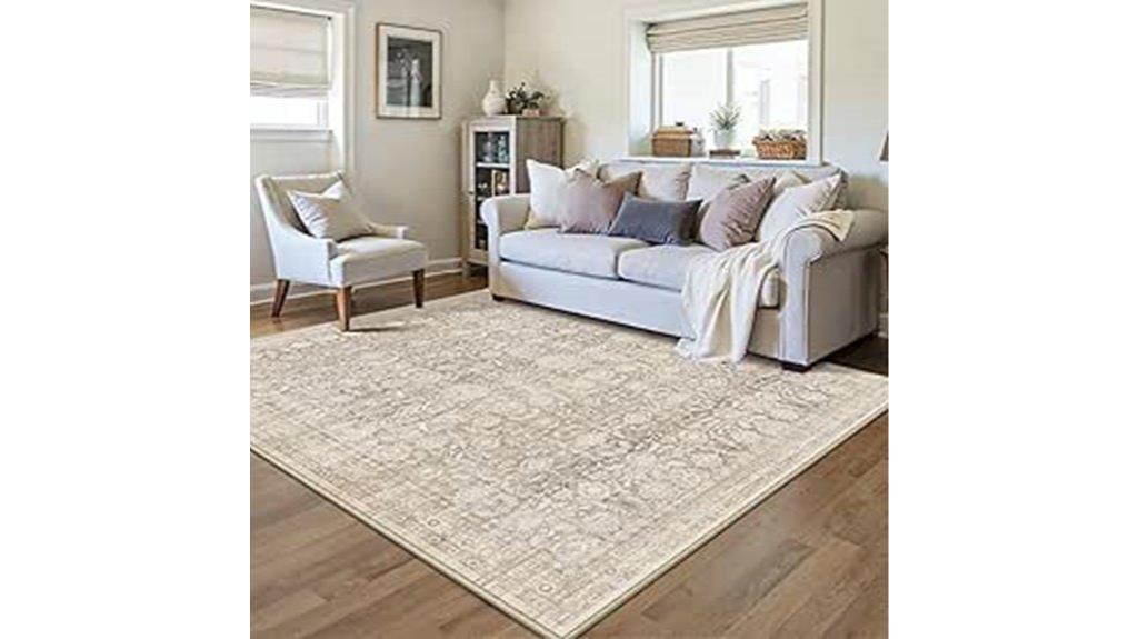 beige 4x6 washable rug