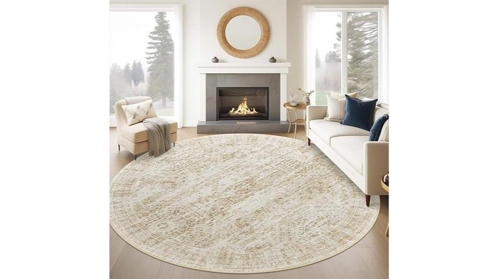 beige 8x8 round rug
