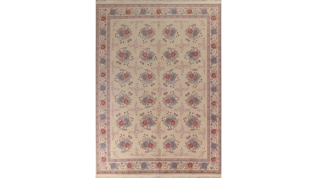 beige ivory hand knotted
