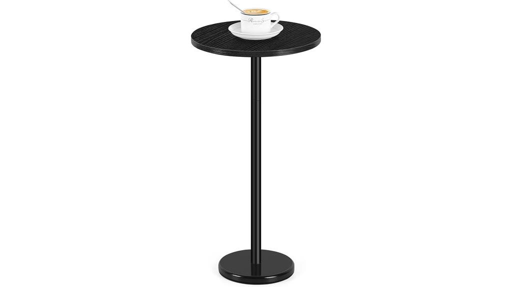 black round marble pedestal