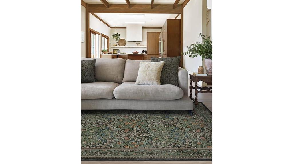 blackthorn forest green rug