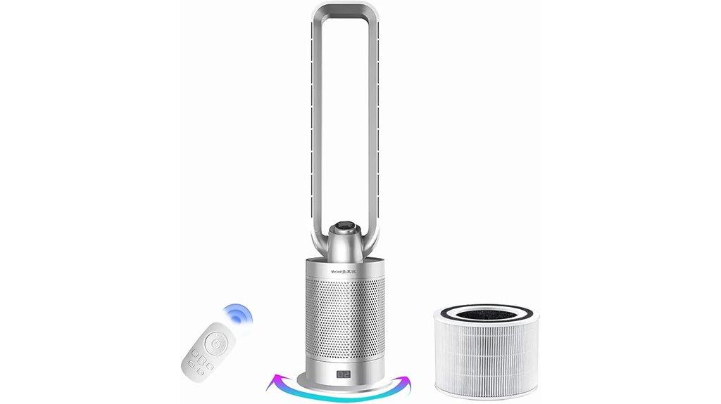 bladeless tower fan air purifier