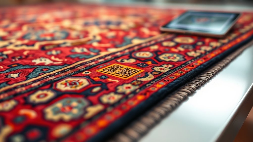 blockchain ensures rug authenticity