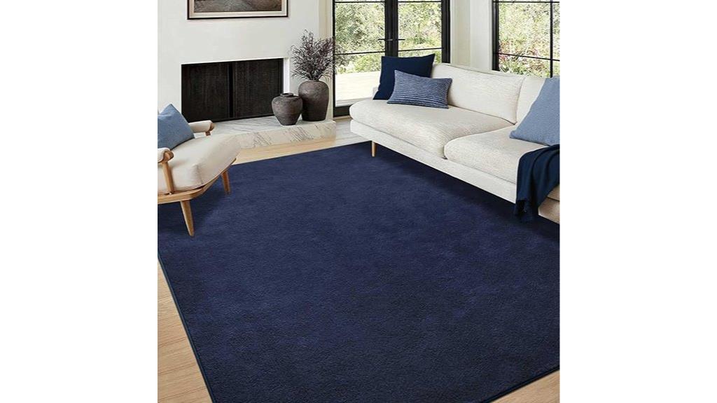 blue 5x7 memory foam rug