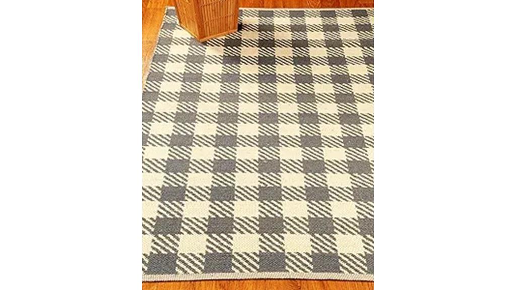 blue handwoven wool rug