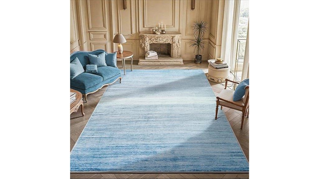 blue rug for living