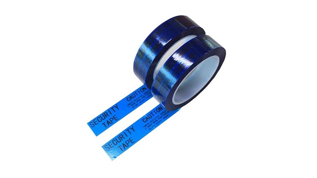 blue tamper evident tapes