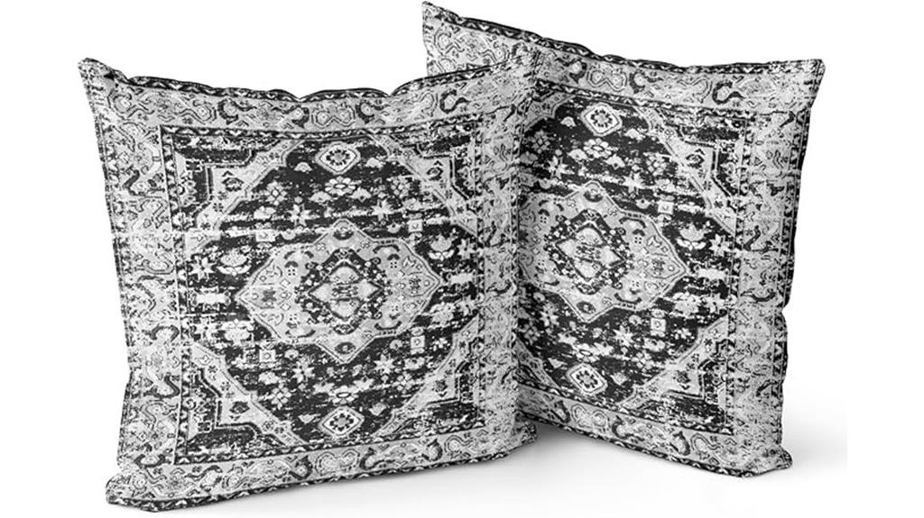 boho black pillow set