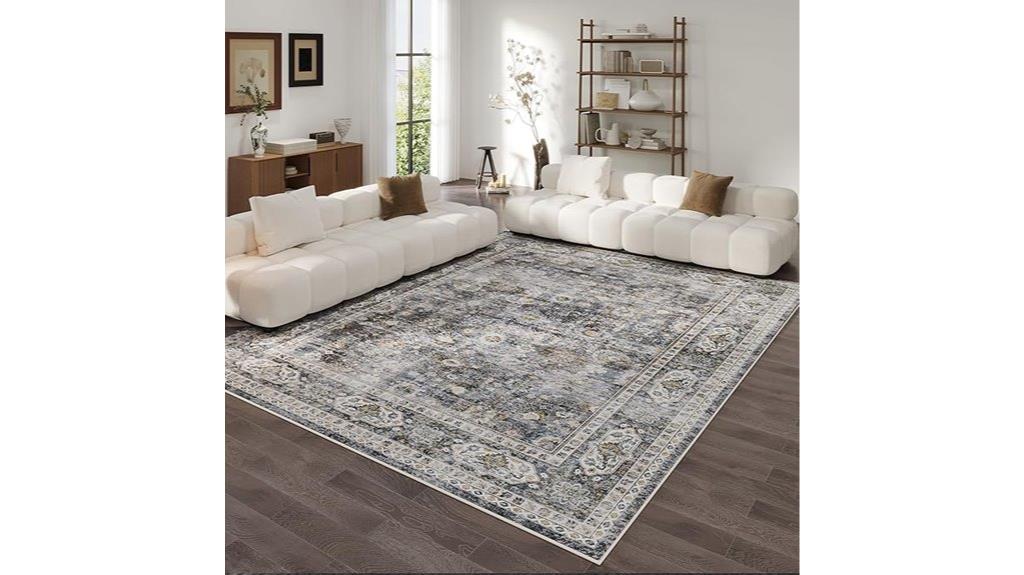 boho faux wool rug
