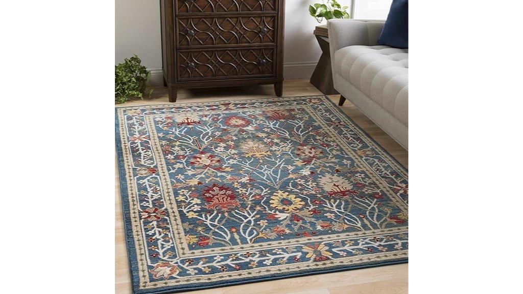 boho floral rug 51x75
