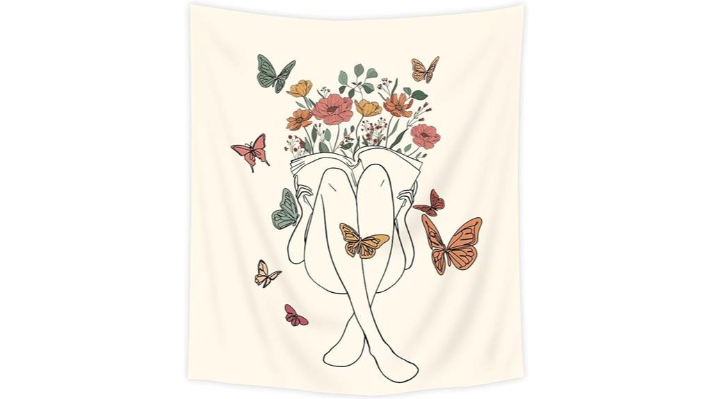 boho floral wall tapestry