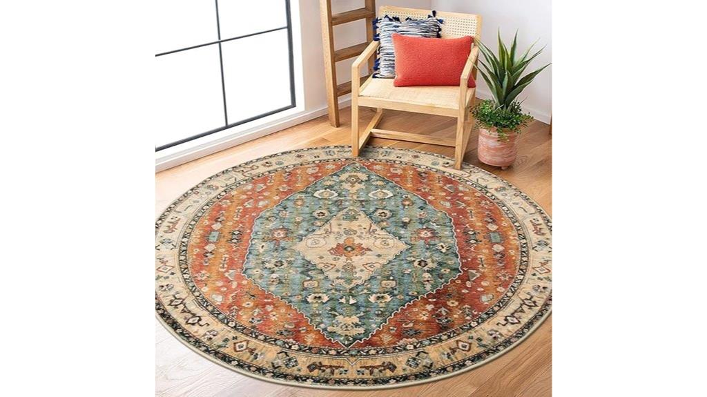 boho tribal circular rug