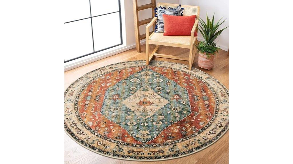 boho tribal round rug