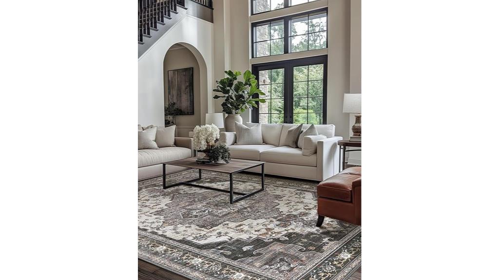 boho vintage floral rug