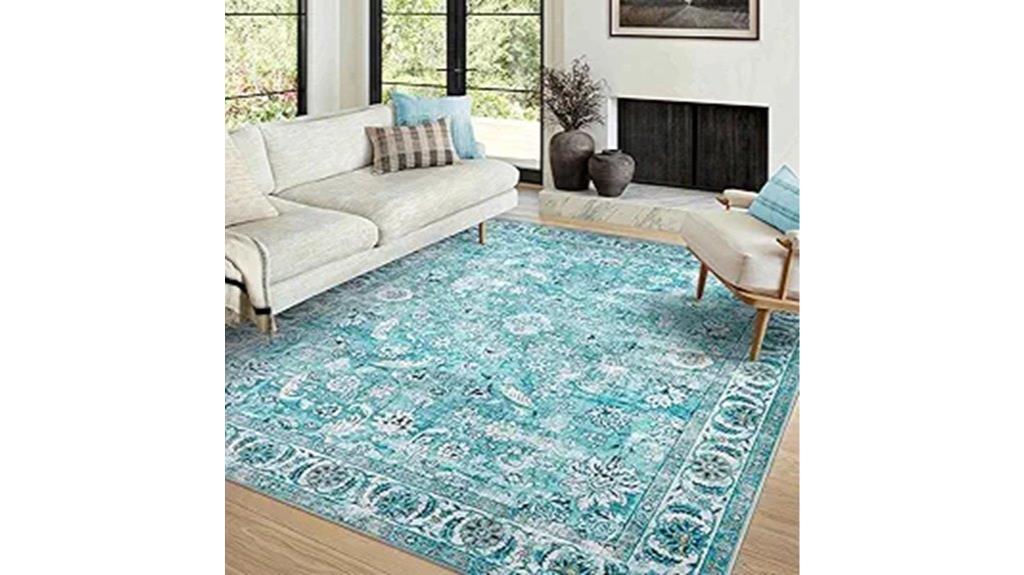 boho washable area rug