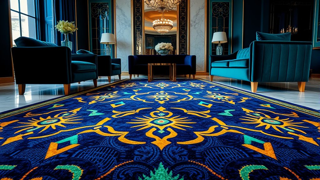 bold geometric contrasting colors