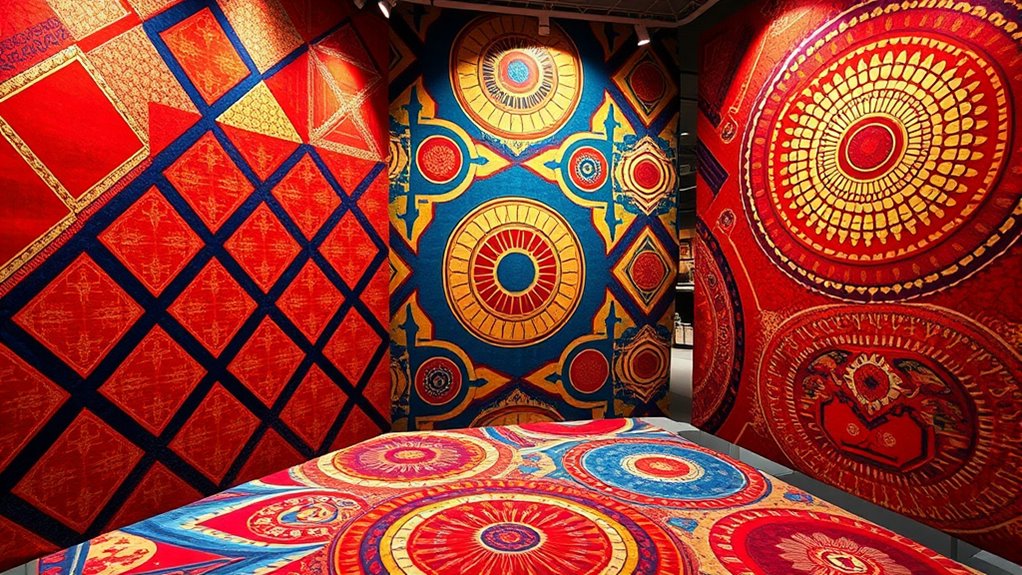 bold geometric patterned carpets