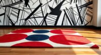 bold rug and wall clash