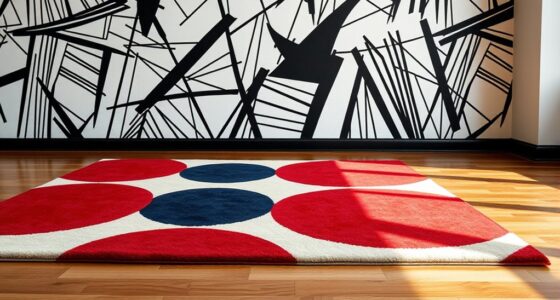 bold rug and wall clash