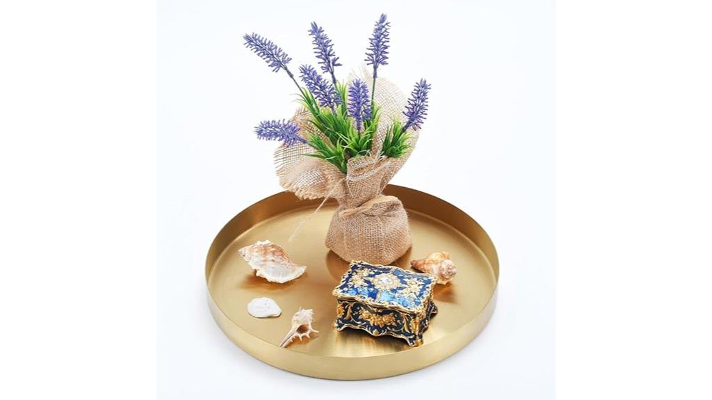brass gold 12 inch tray