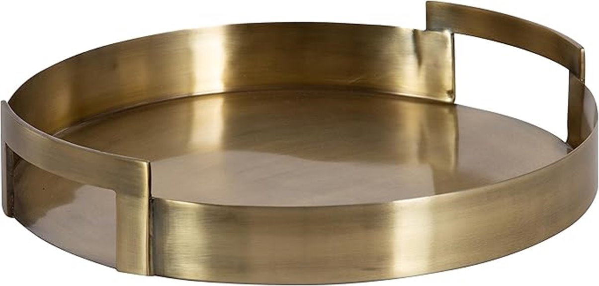 brass round serving tray