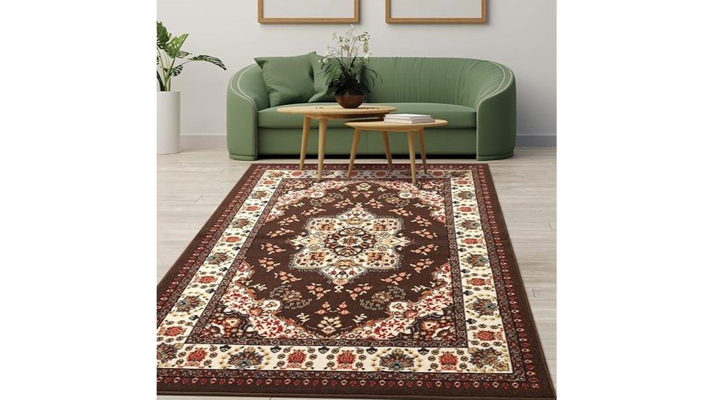 brown 8x10 non slip rug